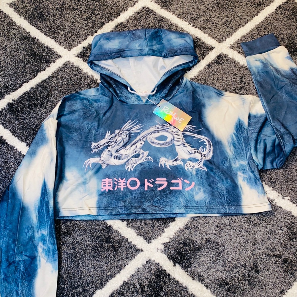 Romwe Cropped Hoodie